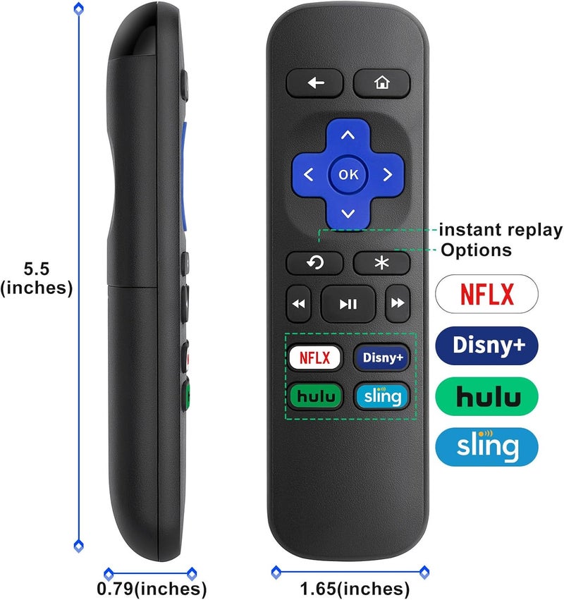 LOUTOC Universal Replacement Remote Control for Roku Express, for Roku Premiere, for Roku Box, for Roku Player, for Roku 1 2 3 4 -【NOT for Stick or TV】 - Image 4